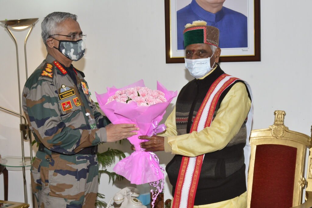 General M.M. Naravane calls on Governor HIMACHAL HEADLINES