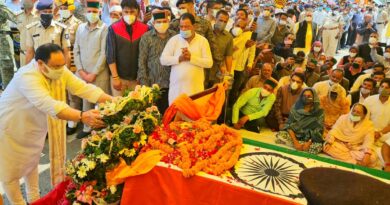 BJP president paid floral tributes to Former Chief Minister Virbhadra Singh at Ridge HIMACHAL HEADLINES