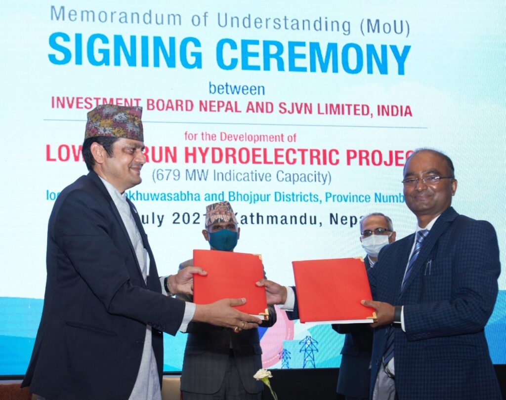 India- Nepal inks MOU for development of 679 MW hydro project India- Nepal inks MOU for development of 679 MW hydro project HIMACHAL HEADLINES