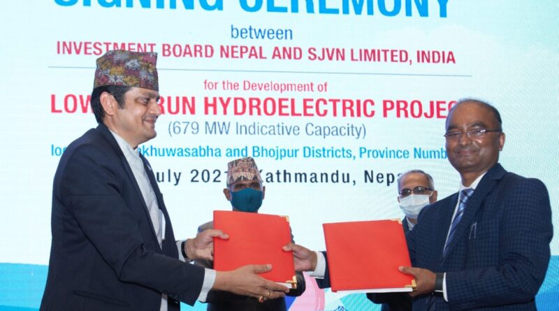 India- Nepal inks MOU for development of 679 MW hydro project HIMACHAL HEADLINES