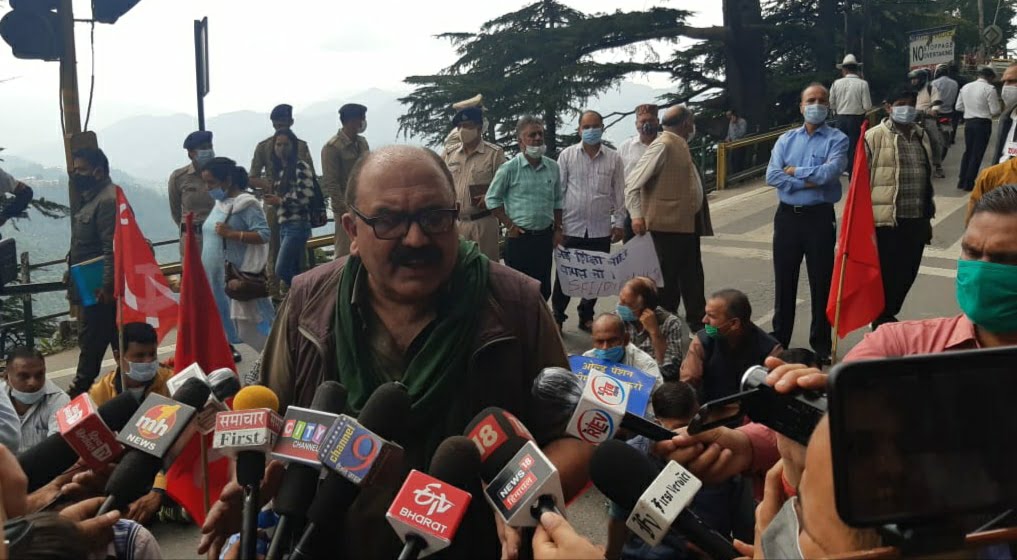 BHARAT BANDH : Traffic paralyzed in Shimla on the farmers Protest Bharat Bandh