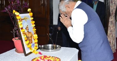 Governor offers floral tributes to Birsa Munda on 'Tribal Pride Day' HIMACHAL HEADLINES