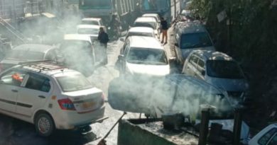 Shimla Airport road, Poor management of traffic causing jams & air pollution : Shimla Nagrik Sabha HIMACHAL HEADLINES