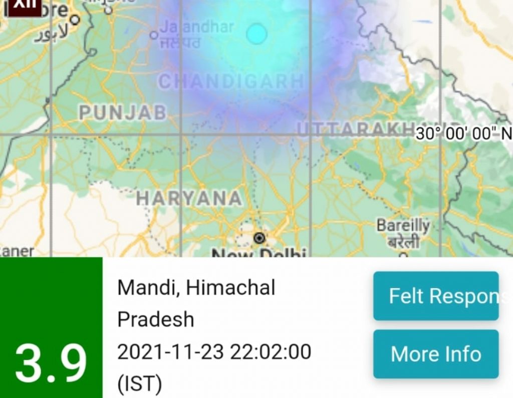 3.9magnitude earthquake jolt Mandi 3.9magnitude earthquake jolt Mandi HIMACHAL HEADLINES
