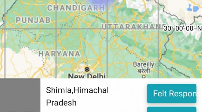 Light magnitude tremors shock part if Shimla district HIMACHAL HEADLINES