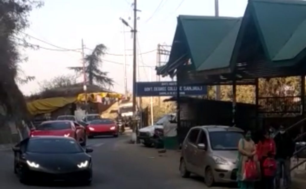 Lamborghini Car rally & BMS strikes cripples vehicular traffic in Shimla, Tourists and local people not allowed on the Ridge for police parade Lamborghini Car rally & BMS strikes cripples vehicular traffic in Shimla, Tourists and local people not allowed on the Ridge for police parade HIMACHAL HEADLINES