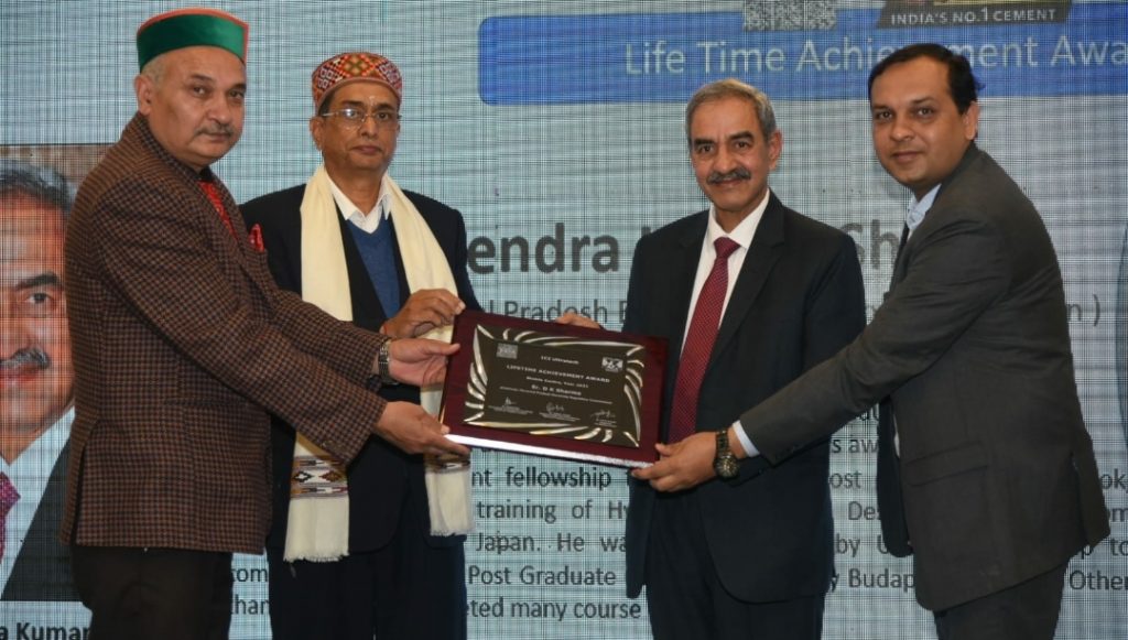Chairman, HPERC, Devendra Kumar Sharma Conferred Life Time Achievement Award by Indian Concrete Institute HIMACHAL HEADLINES