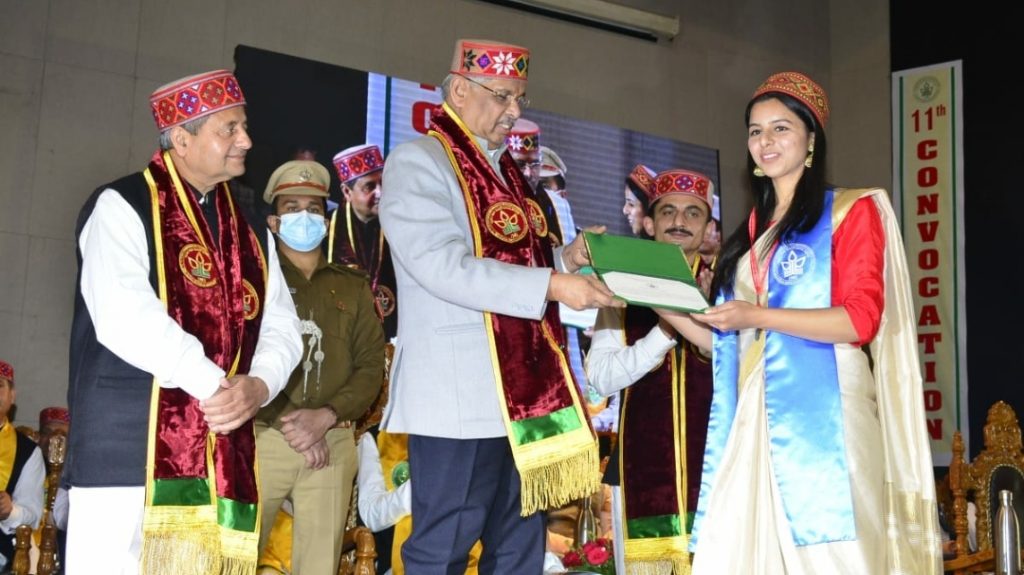 Governor presides over convocation of Dr. Y.S. Parmar Horticulture and Forestry University Nauni HIMACHAL HEADLINES