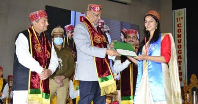 Governor presides over convocation of Dr. Y.S. Parmar Horticulture and Forestry University Nauni HIMACHAL HEADLINES