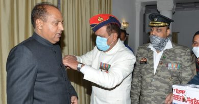 CM contributes towards the Armed Forces Flag Day HIMACHAL HEADLINES