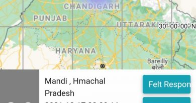 Moderate tremor jolt Mandi district HIMACHAL HEADLINES