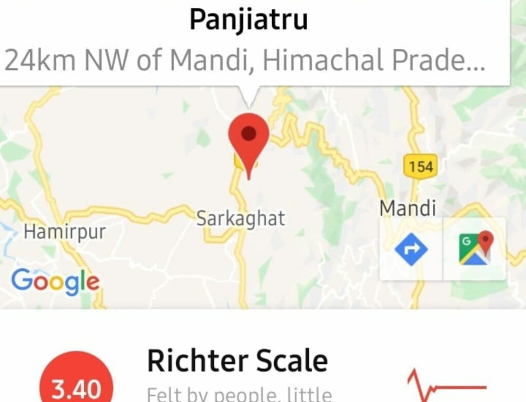 Moderate tremor jolt Mandi district HIMACHAL HEADLINES