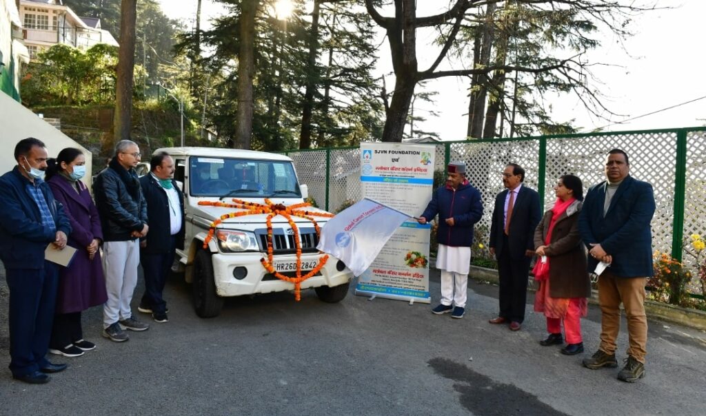 Health Minister flags off GCCI mobile unit for cancer prevention programme supported by SJVN Health Minister flags off GCCI mobile unit for cancer prevention programme supported by SJVN HIMACHAL HEADLINES