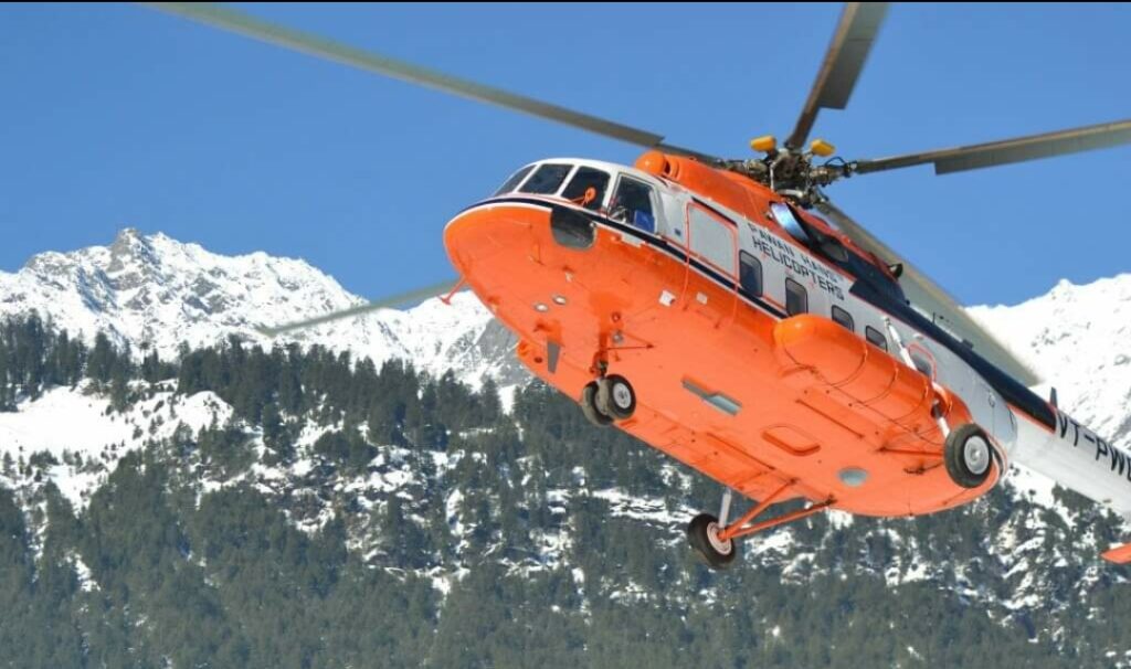 Kinnaur Takes Off: Helicopter Service Brings Winter Tourism Within Reach HIMACHAL HEADLINES