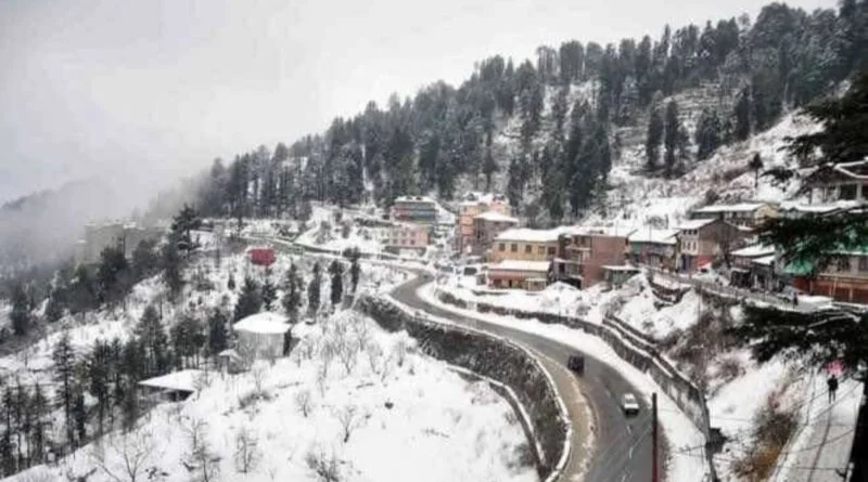 Tourist resort Kufri Narkanda & Shimla have light Snowfall:IMD HIMACHAL HEADLINES