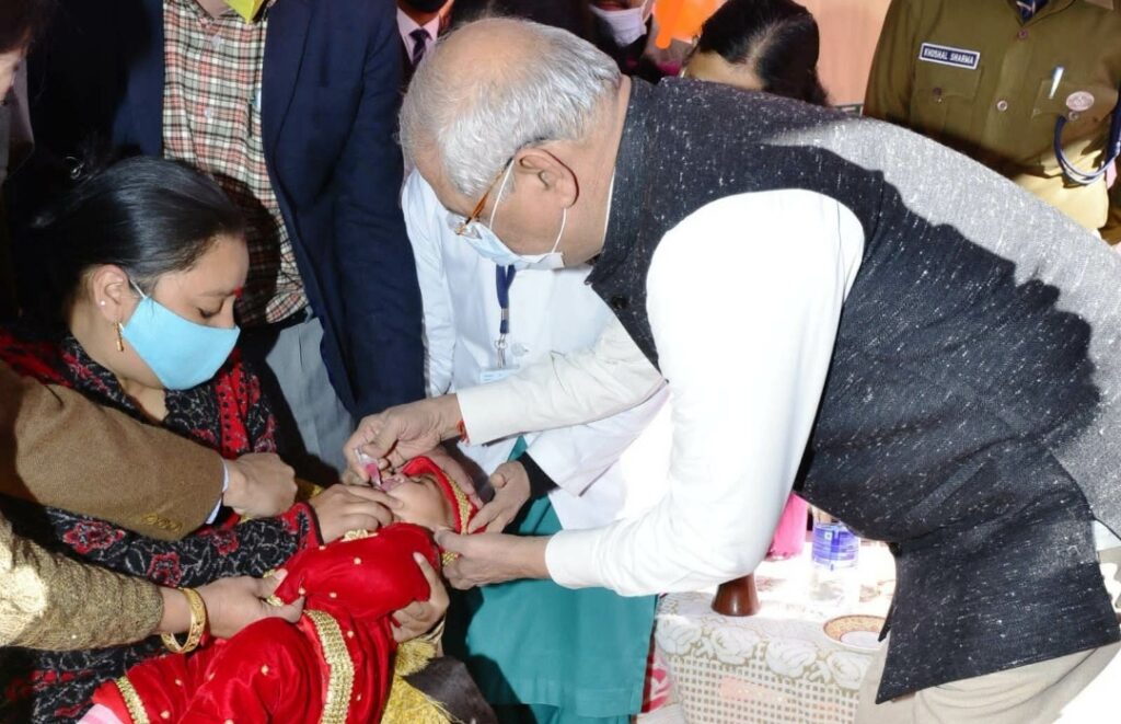 Governor launched pulse polio campaign HIMACHAL HEADLINES