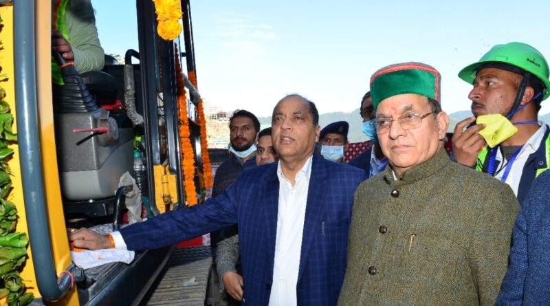CM lays foundation stone of Rs.49 crore double lane Dhalli tunnel HIMACHAL HEADLINES