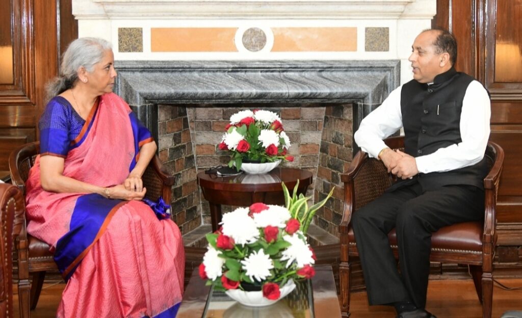 CM calls on Union Finance Minister HIMACHAL HEADLINES