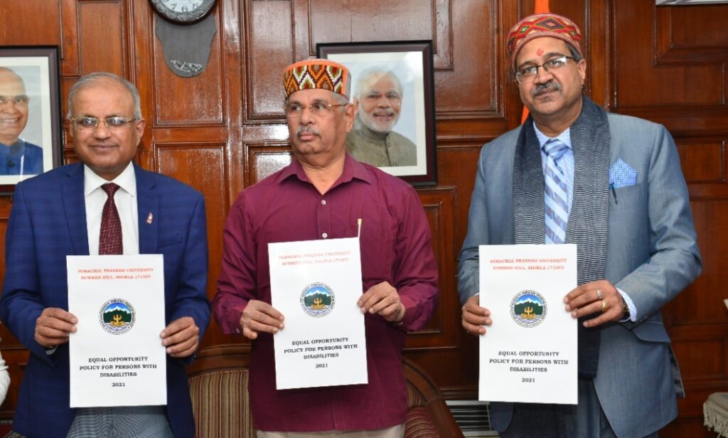 Governor releases Equal Opportunity Policy document for the differently abled persons HIMACHAL HEADLINES