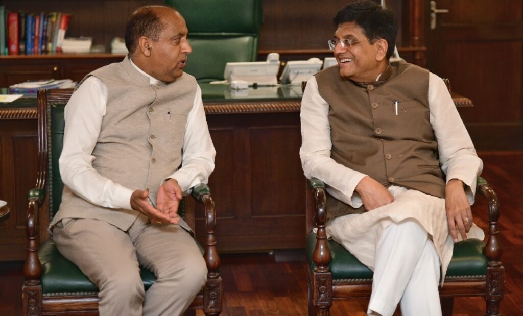 CM meets Union Minister for Commerce and Industry HIMACHAL HEADLINES