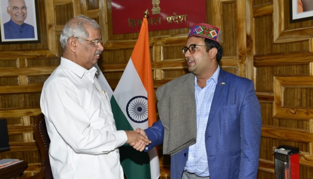 MP Hamilton West calls on Governor MP Hamilton West calls on Governor HIMACHAL HEADLINES