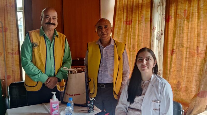 Lions Club Shimla organise free multi Speciality Health camp HIMACHAL HEADLINES