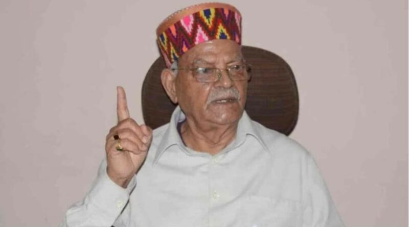 Former Union Minister Pt Sukh Ram passes away HIMACHAL HEADLINES
