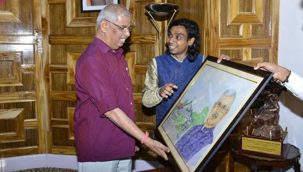 Young innovative artist Apoorv presents portrait paintings to Governor HIMACHAL HEADLINES