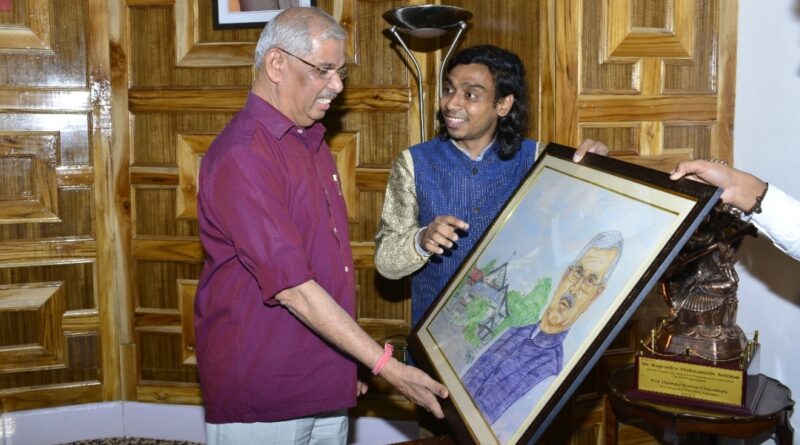 Young innovative artist Apoorv presents portrait paintings to Governor HIMACHAL HEADLINES