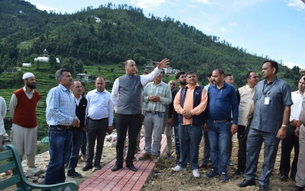 CM inspects developmental works at Thunag in Mandi district HIMACHAL HEADLINES