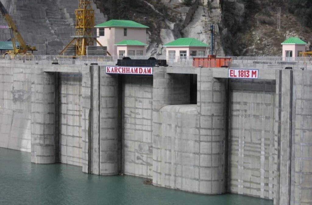 Water release from Karchham Dam  HIMACHAL HEADLINES