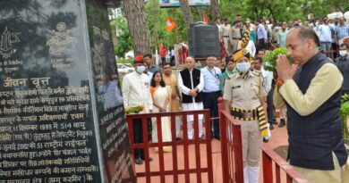 Chief Minister pays tribute to martyrs of Kargil War HIMACHAL HEADLINES
