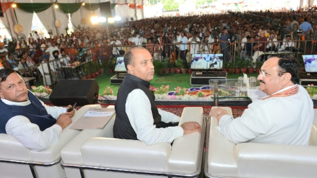 BJP governments are synonymous to development : JP Nadda HIMACHAL HEADLINES