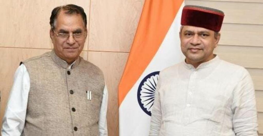 UD Minister calls on Union Railway minister HIMACHAL HEADLINES