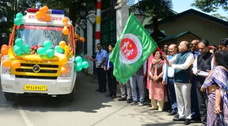 Chief Minister flags off 30 new ambulances HIMACHAL HEADLINES