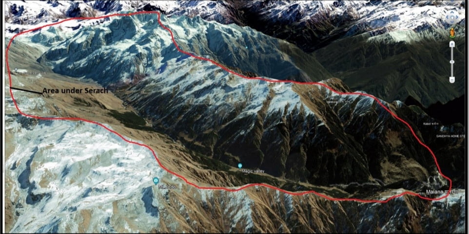 Four missing trekker trace by Helicopter HIMACHAL HEADLINES