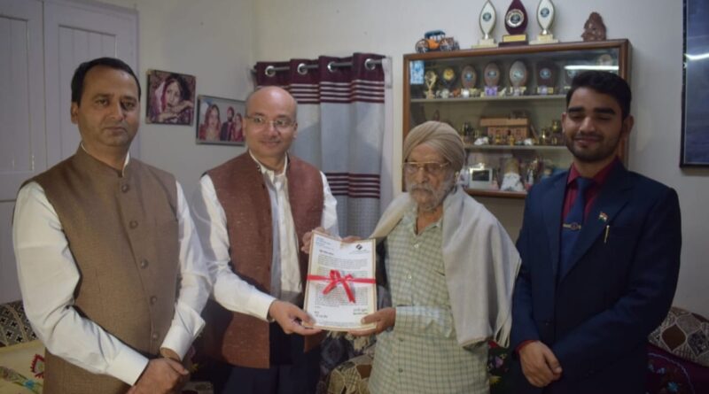 CEO Honours 103 years old Voter, Releases Brown Bear Mascot for voter awareness & wild life conservation HIMACHAL HEADLINES