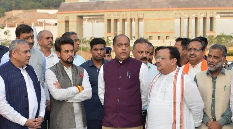 National BJP President and CM Visits AIIMS, Bilaspur HIMACHAL HEADLINES