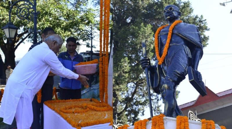 Governor pays tribute to Mahatma Gandhi and Lal Bahadur Shastri on their birth anniversaries HIMACHAL HEADLINES