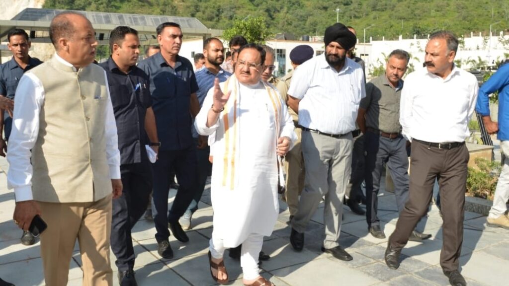 Jagat Prakash Nadda and Jai Ram Thakur visits AIIMS at Kothipura Jagat Prakash Nadda and Jai Ram Thakur visits AIIMS at Kothipura HIMACHAL HEADLINES