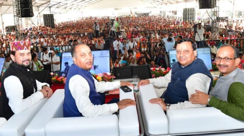 CM inaugurates and lays foundation stones of devp projects worth 200 Cr in Una HIMACHAL HEADLINES