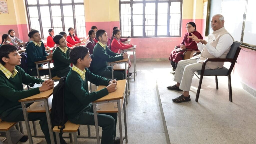 Governor interacts with students of Excellence School Chhota Shimla HIMACHAL HEADLINES