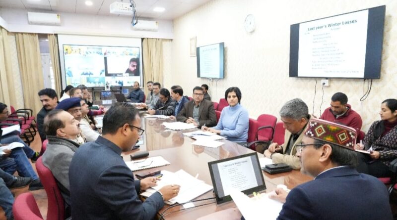 Chief Secretary chairs high level meeting to review winter preparedness HIMACHAL HEADLINES