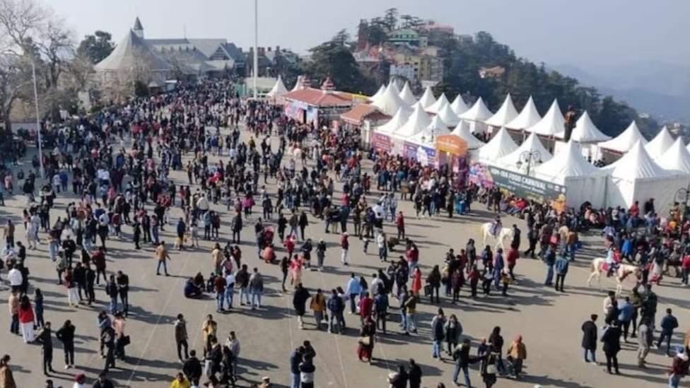 X-mass & New year revelers making beeline to  Tourist resort Shimla, Manali, Dalhousie & Dharmshala  HIMACHAL HEADLINES