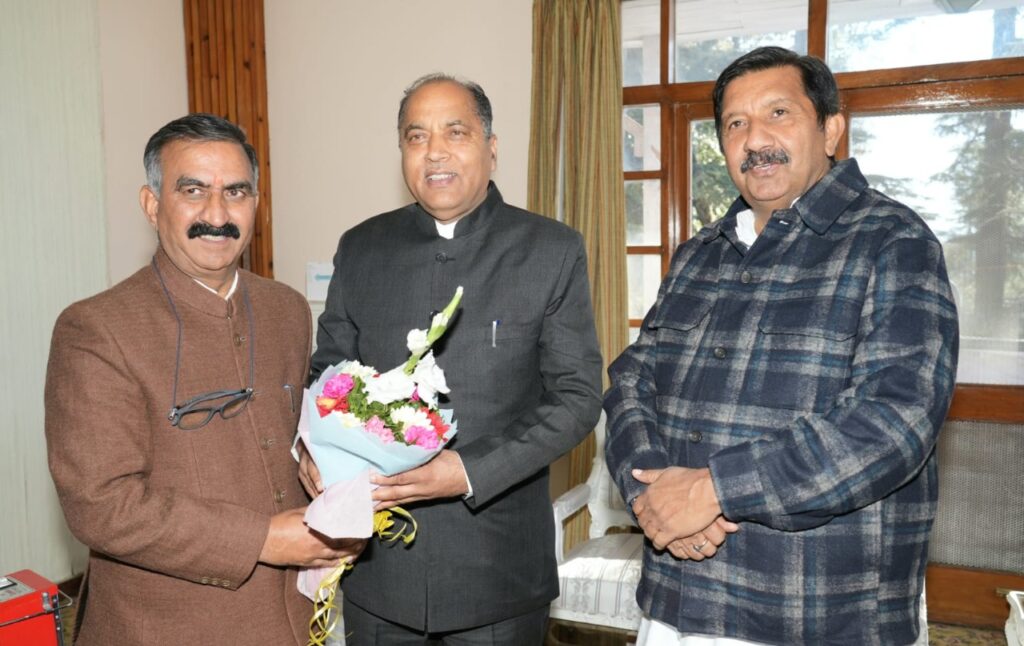 <strong>Jai Ram Thakur calls on CM</strong> <strong>Jai Ram Thakur calls on CM</strong> HIMACHAL HEADLINES