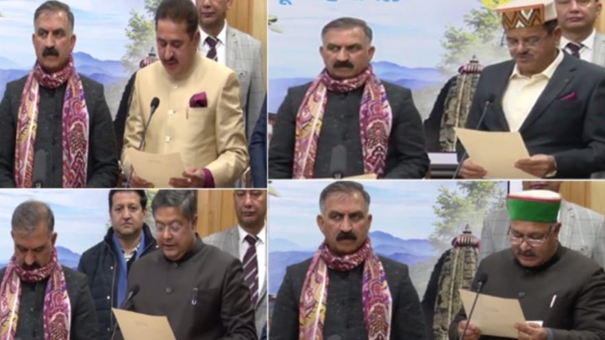 Oath administered to seven new council of ministers in Himachal Pradesh HIMACHAL HEADLINES