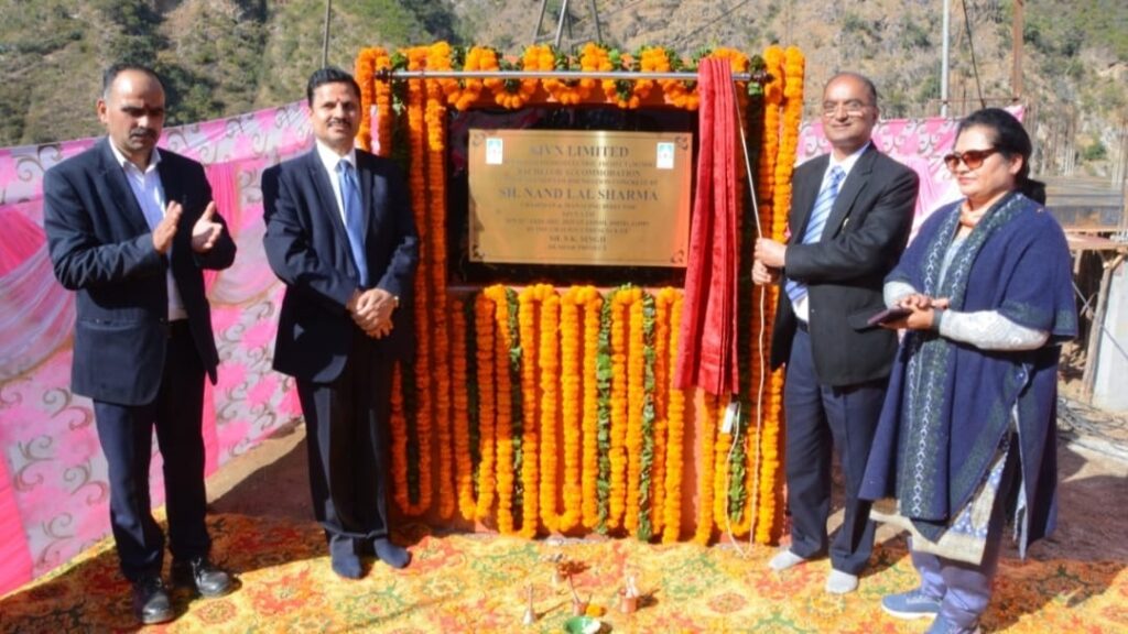 N.L Sharma, CMD, SJVN Inaugurates Construction of Infrastructure works at Sunni Dam Project HIMACHAL HEADLINES