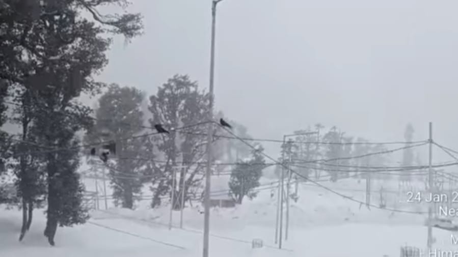 Fresh snowfall in Lahaul-Spiti, Tourist advise to avoid travelling HIMACHAL HEADLINES