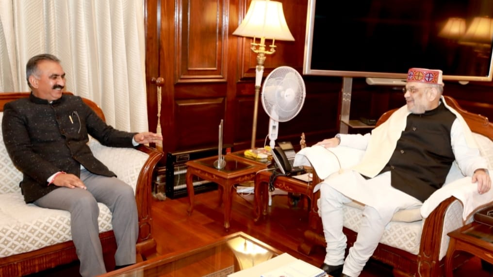  Sukhu called on Union Home Minister Amit Shah HIMACHAL HEADLINES