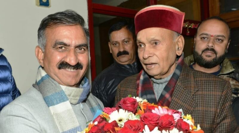 Sukhvinder Singh Sukhu meets former CM  HIMACHAL HEADLINES